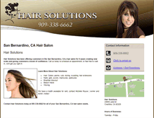Tablet Screenshot of hairsolutionssalon.net
